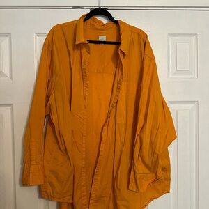 a new day orange button up shirt